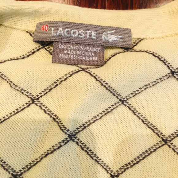 Lacoste Cardigan Vest - Picture 3 of 3